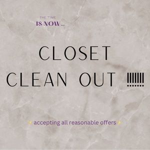 CLOSET CLEAN OUT !!!!